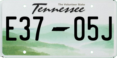TN license plate E3705J