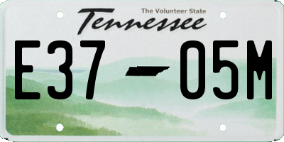TN license plate E3705M