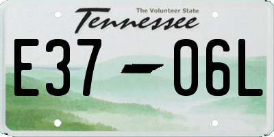 TN license plate E3706L