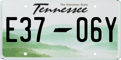 TN license plate E3706Y