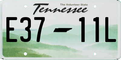 TN license plate E3711L