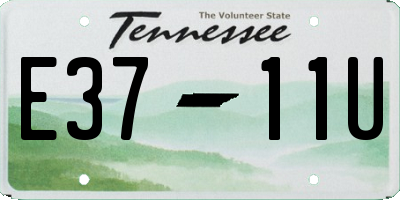 TN license plate E3711U