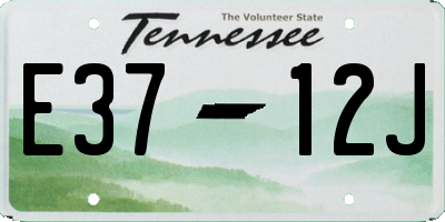 TN license plate E3712J