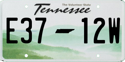 TN license plate E3712W