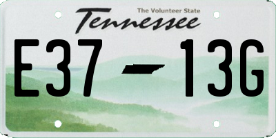 TN license plate E3713G