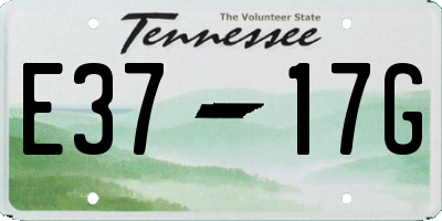 TN license plate E3717G