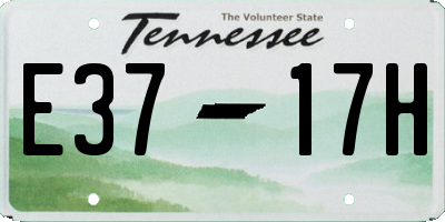 TN license plate E3717H
