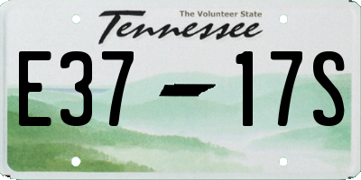 TN license plate E3717S