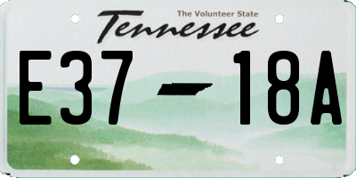 TN license plate E3718A