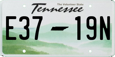 TN license plate E3719N