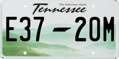 TN license plate E3720M