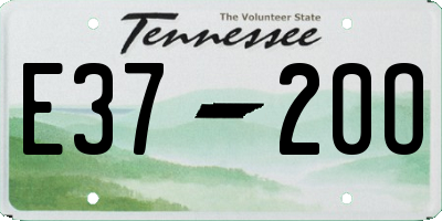 TN license plate E3720O