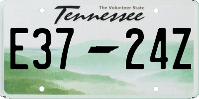 TN license plate E3724Z