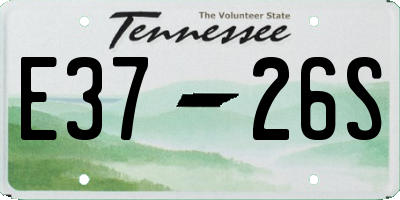 TN license plate E3726S