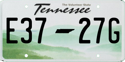 TN license plate E3727G