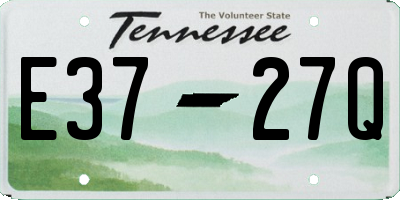 TN license plate E3727Q