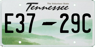 TN license plate E3729C