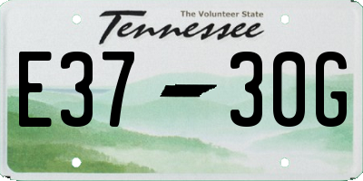 TN license plate E3730G