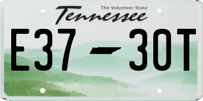 TN license plate E3730T