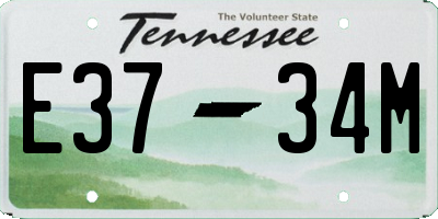 TN license plate E3734M