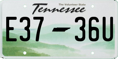 TN license plate E3736U