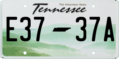 TN license plate E3737A