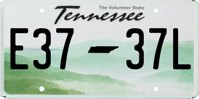 TN license plate E3737L