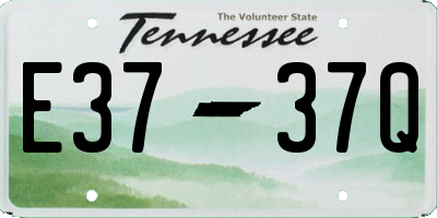 TN license plate E3737Q
