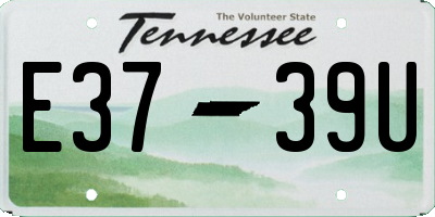 TN license plate E3739U