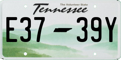 TN license plate E3739Y