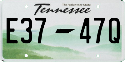 TN license plate E3747Q