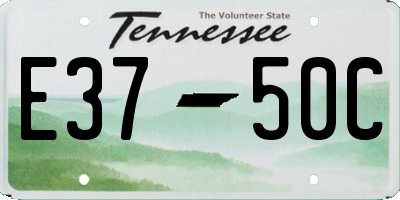 TN license plate E3750C