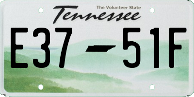 TN license plate E3751F