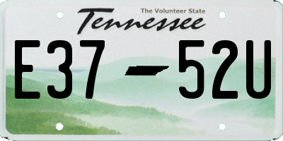 TN license plate E3752U