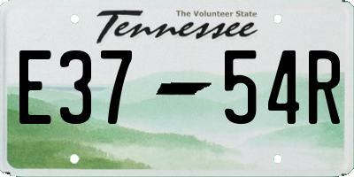 TN license plate E3754R