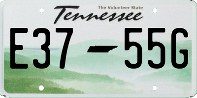 TN license plate E3755G