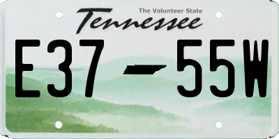 TN license plate E3755W