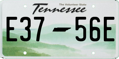 TN license plate E3756E