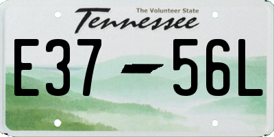 TN license plate E3756L
