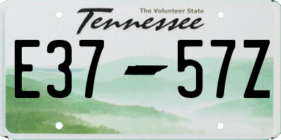 TN license plate E3757Z
