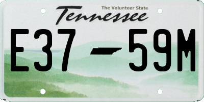 TN license plate E3759M