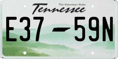 TN license plate E3759N