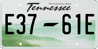 TN license plate E3761E