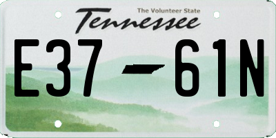 TN license plate E3761N
