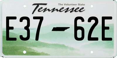 TN license plate E3762E