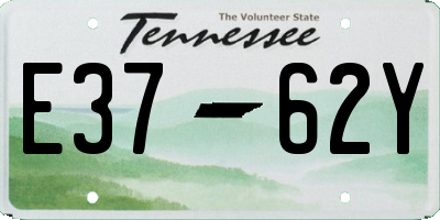 TN license plate E3762Y