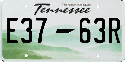 TN license plate E3763R