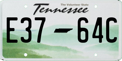 TN license plate E3764C