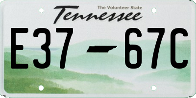 TN license plate E3767C