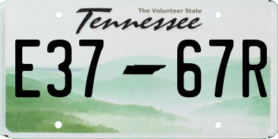 TN license plate E3767R